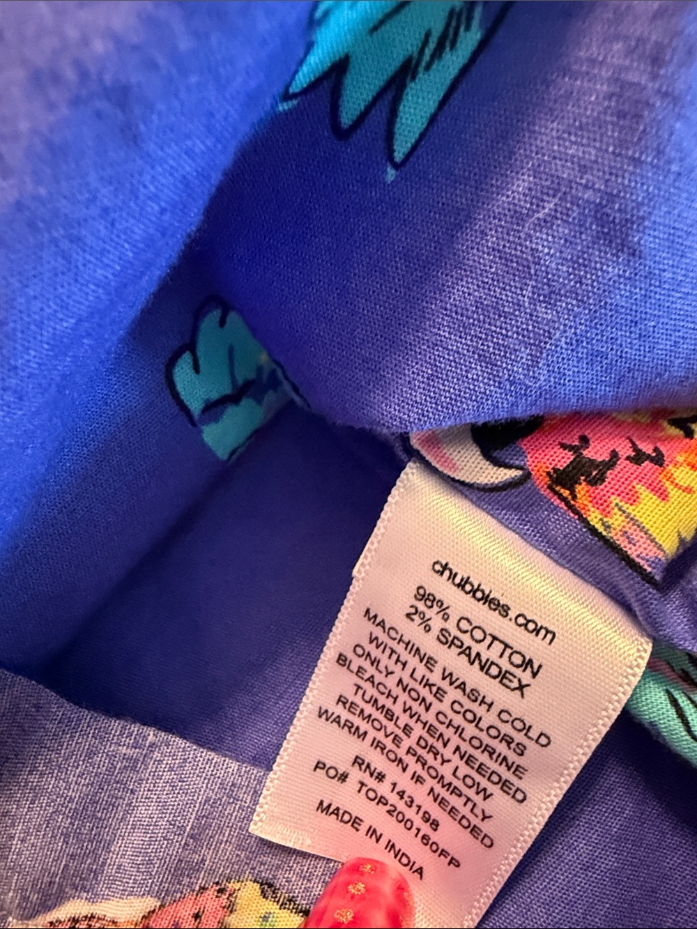 chubbies Blue Short-Sleeve Button-Down Shirt with Multicolor Parrot Print S - Picture 8 of 8